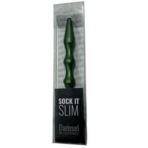 Damsel in Defense Sock It Slim Green Personal Safety Keychain Tool